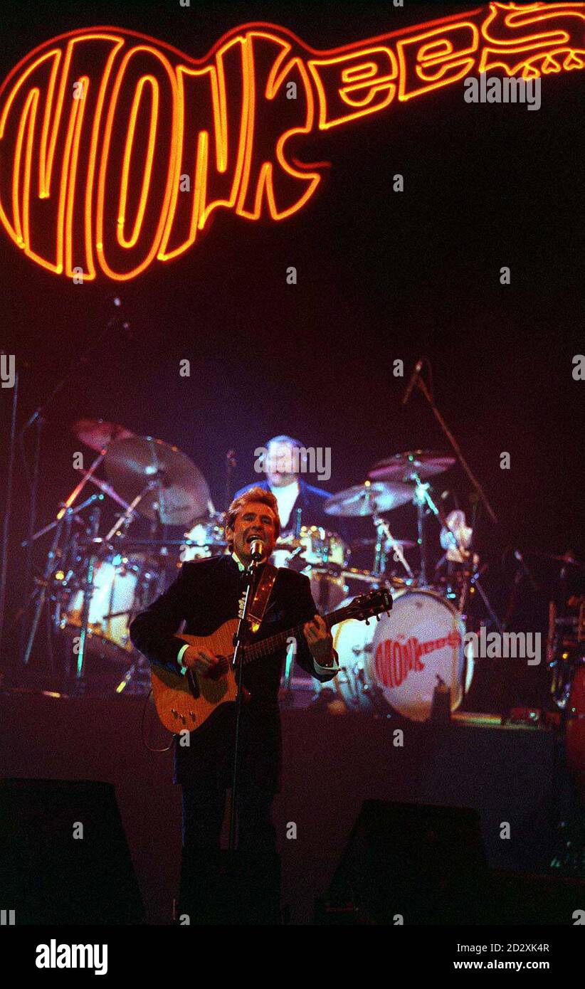 I Monkees iniziano il loro tour di ritorno dopo 30 anni sul palco alla Newcastle Arena di stasera (venerdì). Foto di Owen Humphreys/PA Foto Stock