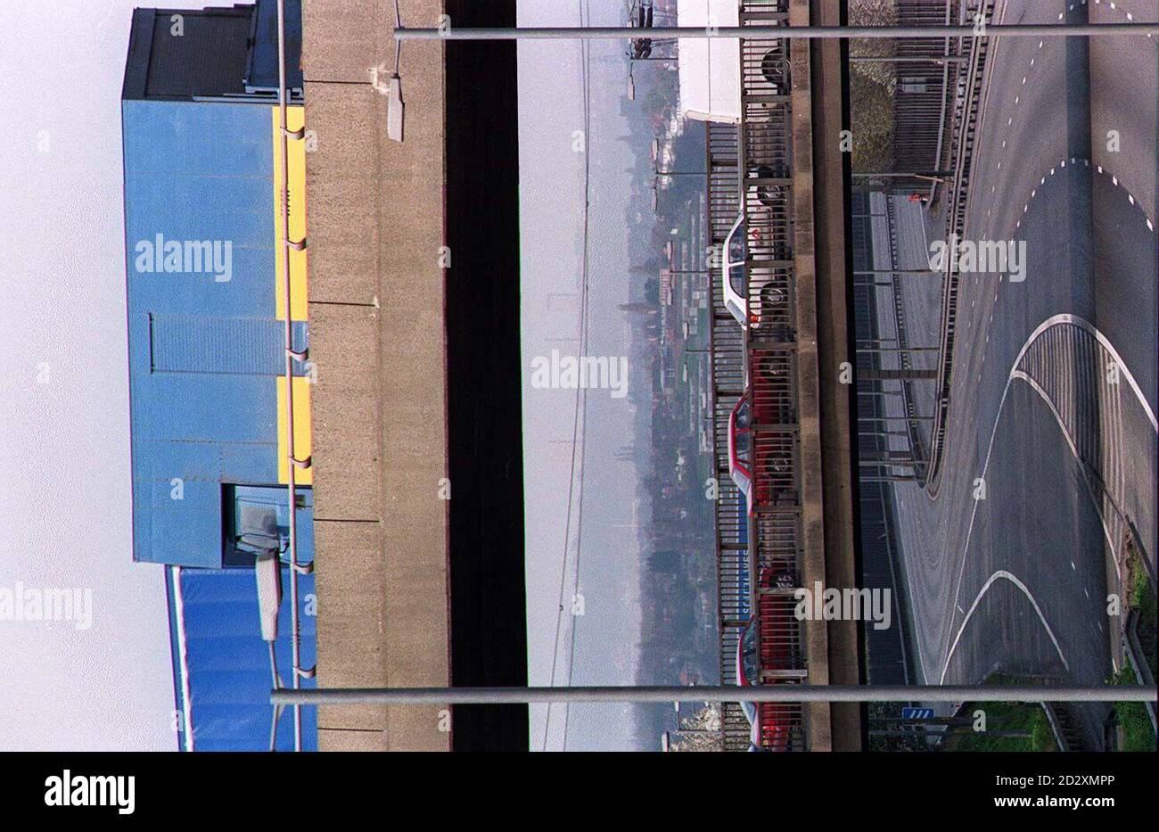 Code di traffico deviate sui voli sopra l'autostrada M6 deserta allo svincolo 7 a nord di Birmingham. Vedi PA storia POLIZIA autostrada. IMMAGINE DAVID JONES/PA Foto Stock