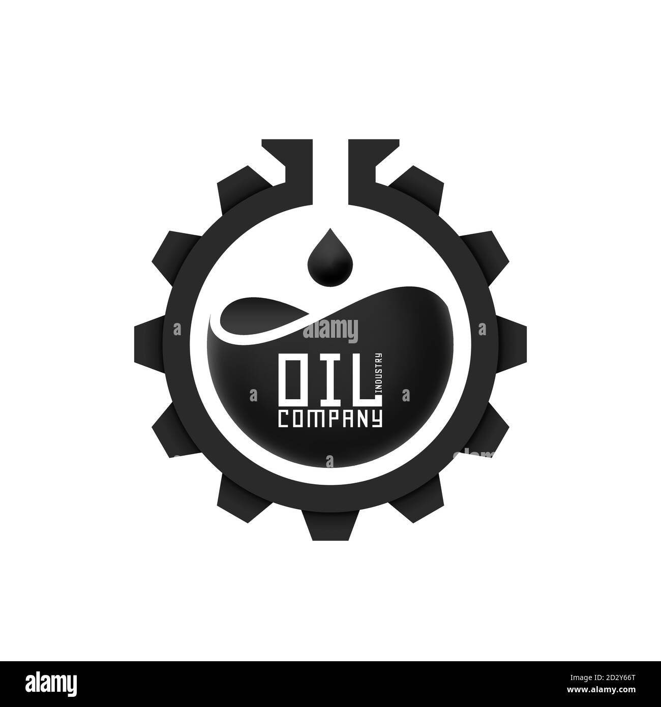 Modello del logo delle industrie petrolifere Illustrazione Vettoriale
