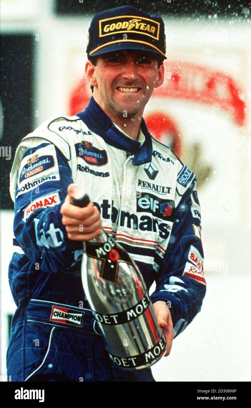 Library file immagine datata 28/11/96 del pilota britannico di Formula uno Damon Hill che oggi, mercoledì 16 giugno 1999 ha annunciato il suo ritiro dalla Formula uno Racing dalla fine della stagione 1999. Vedi PA Story AUTO Hill. FOTO PA Foto Stock