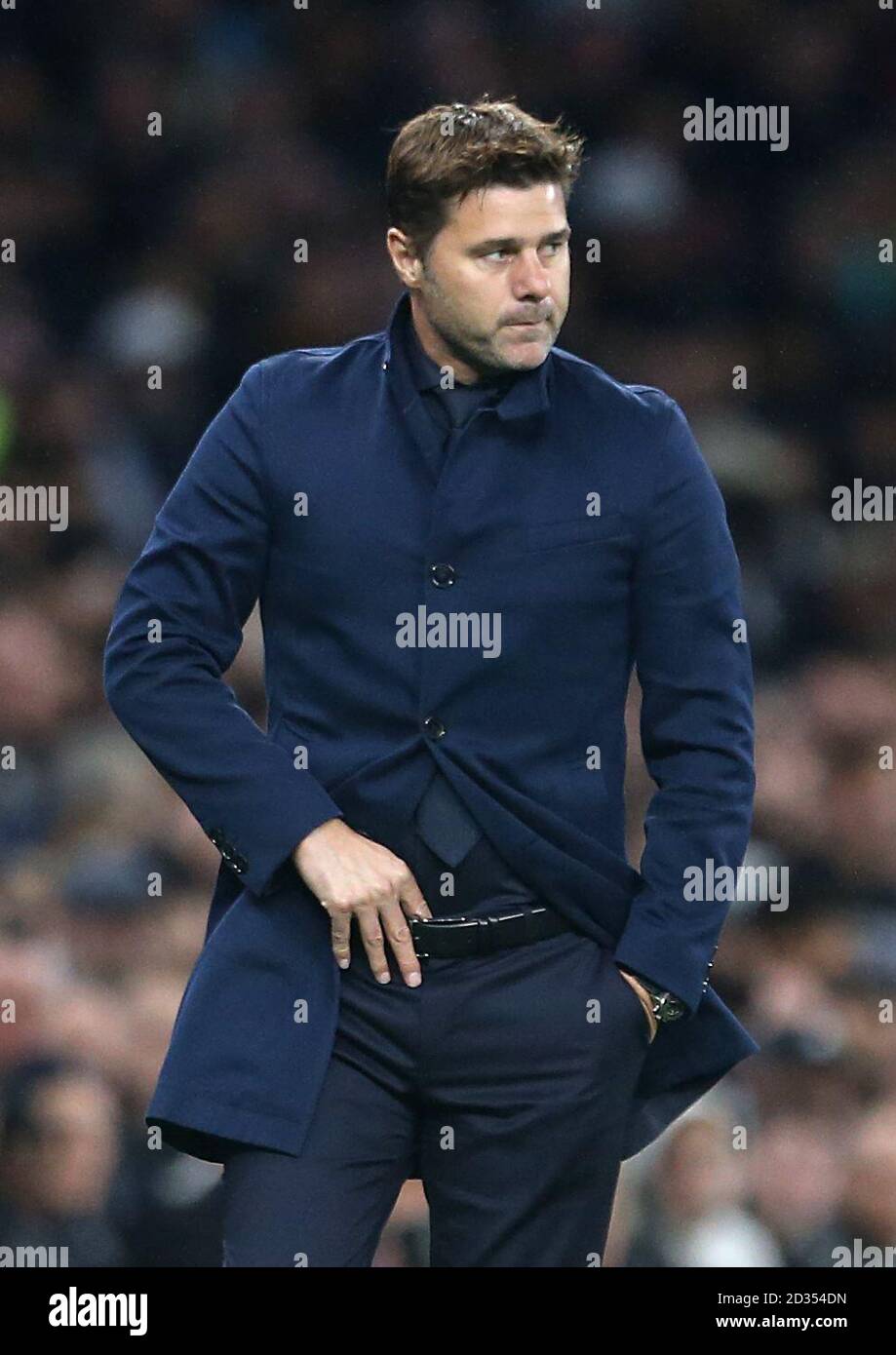 Tottenham Hotspur manager Mauricio Pochettino durante la UEFA Champions League a Tottenham Hotspur Stadium, Londra. Foto Stock