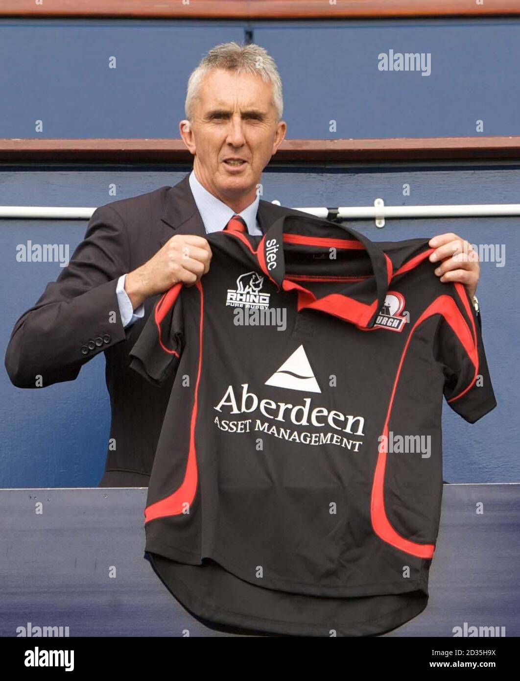 Il nuovo Rougby Coach Rob Moffat di Edimburgo viene presentato durante l'annuncio della Rugby Union scozzese al Murrayfield Stadium di Edimburgo. Foto Stock