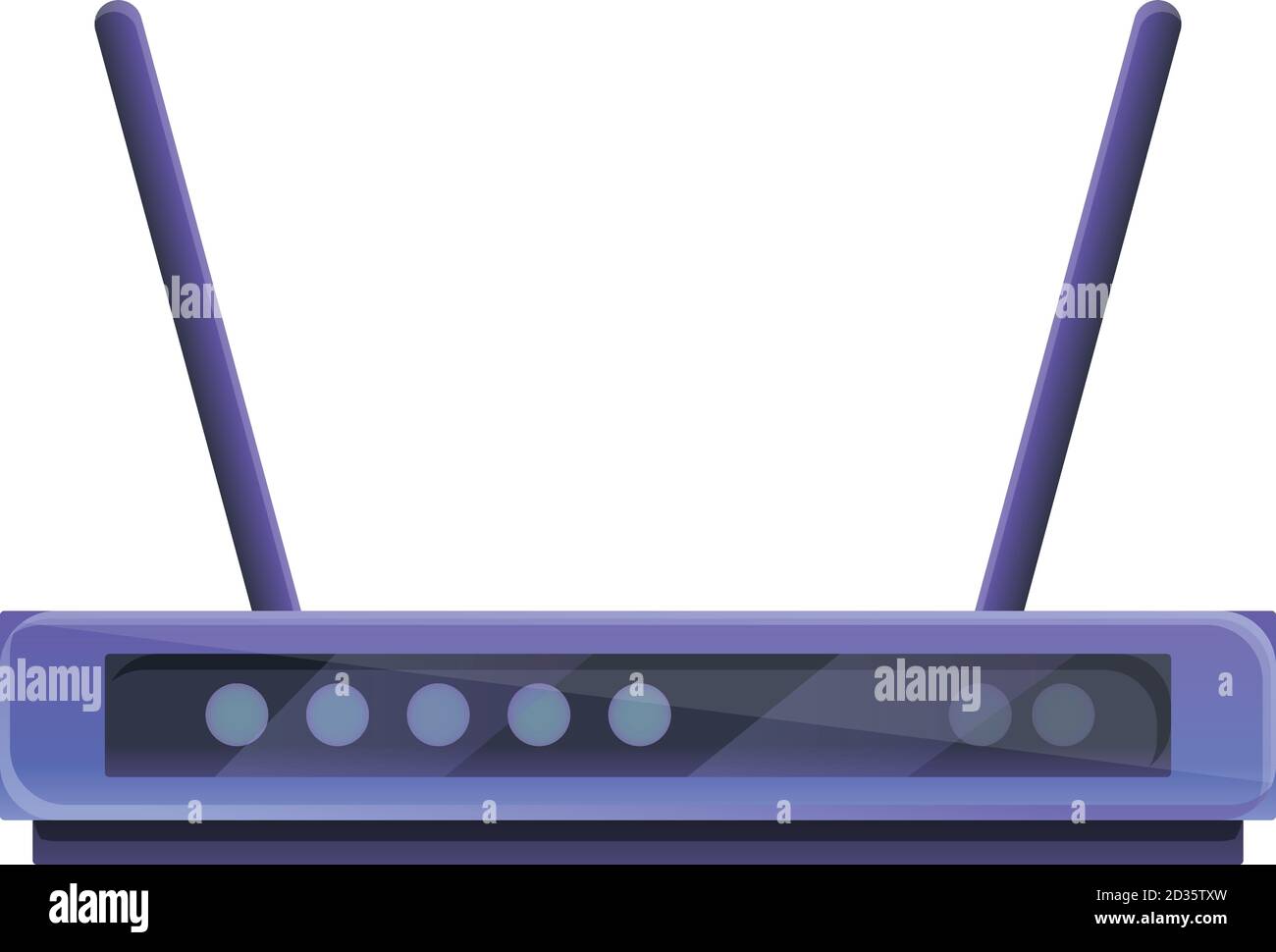 Icona dell'antenna del modem WiFi. Cartone animato di icona vettore antenna modem wifi per web design isolato su sfondo bianco Illustrazione Vettoriale