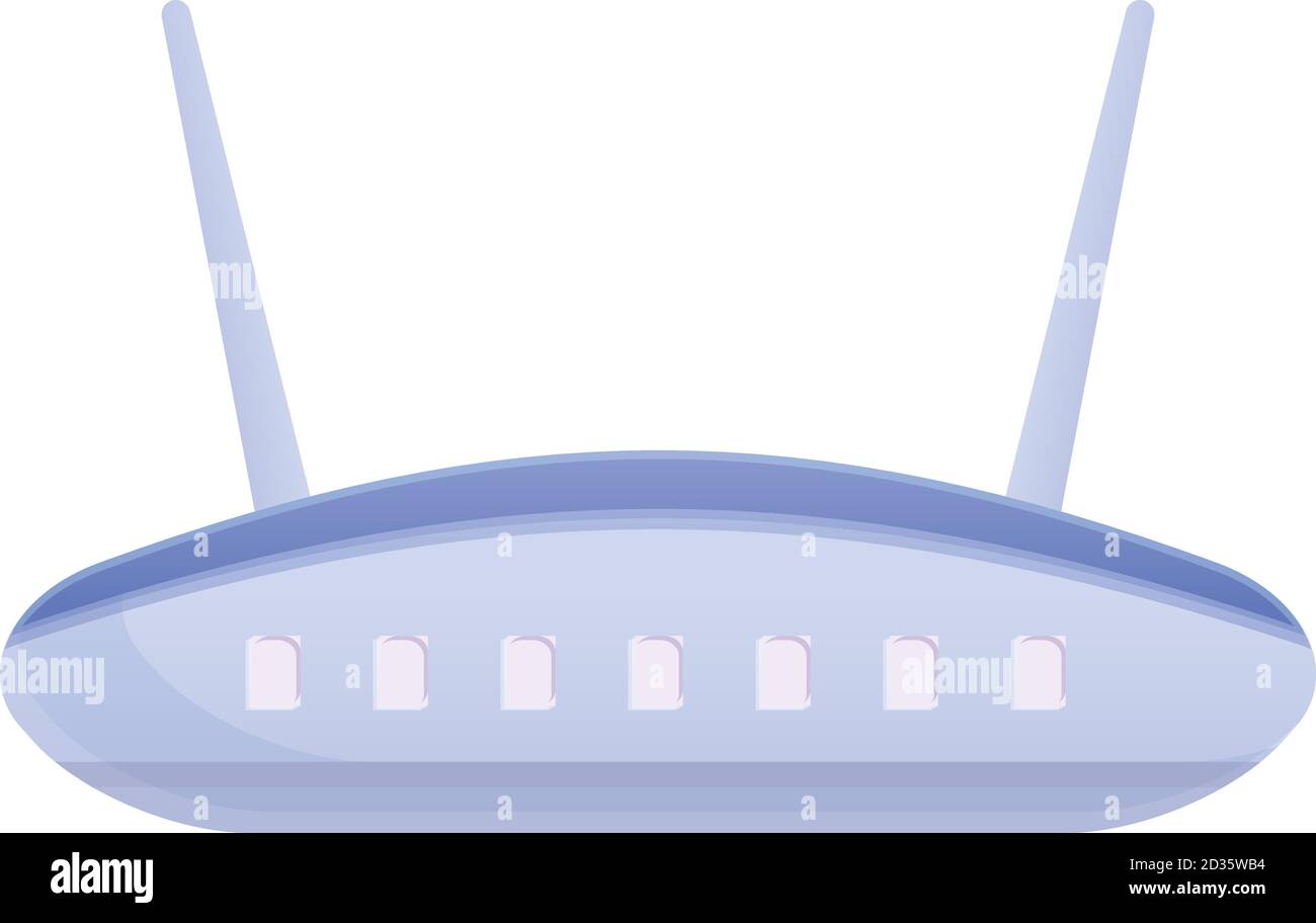 Icona wireless del modem WiFi. Cartoon di wifi modem icona vettore wireless per web design isolato su sfondo bianco Illustrazione Vettoriale