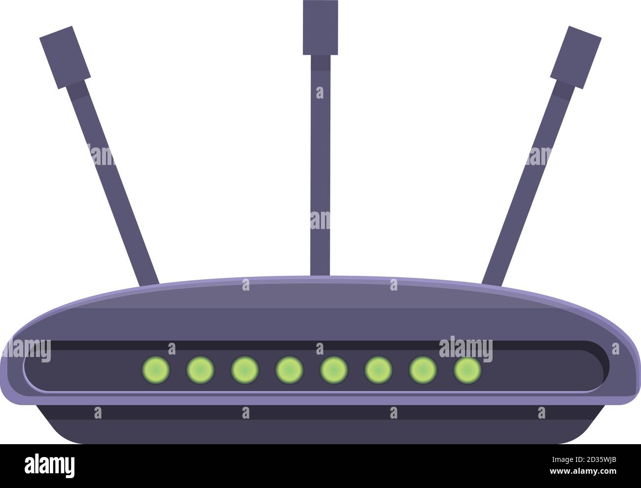 Icona connessione modem WiFi. Cartone animato di connessione al modem wifi icona vettore per web design isolato su sfondo bianco Illustrazione Vettoriale