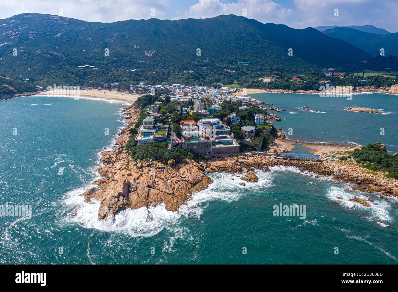 Vista aerea di Shek o, Hong Kong Foto Stock