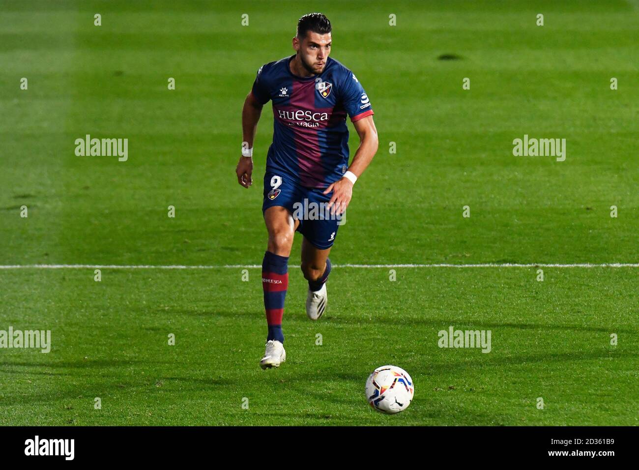 Huesca, Spagna. 30 settembre 2020. Rafa Mir di SD Huesca durante la Liga match tra SD Huesca e Atletico de Madrid giocato allo stadio El Alcoraz il 30 settembre 2020 a Huesca, Spagna. (Foto di Sergio Ruiz/Pressinphoto) Credit: Pro Shots/Alamy Live News Foto Stock