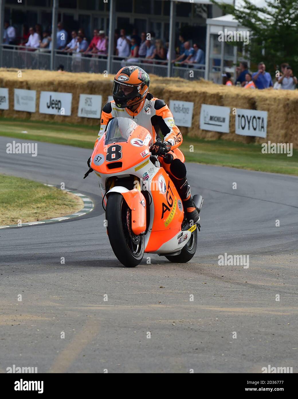 Gino Rea, Suter-Honda Moto2, Goodwood Festival of Speed, Speed Kings, Motorsport's Record Breakers, Goodwood, luglio 2019, West Sussex, Inghilterra, 2019, A. Foto Stock