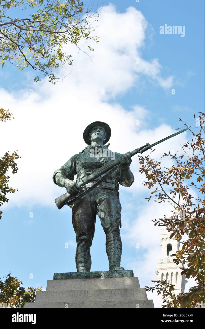 Una statua che onora i perduti a WW i, a Provincetown, Massachusetts. Foto Stock