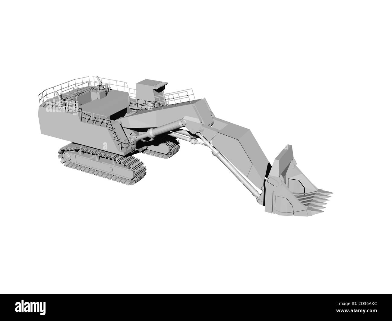 escavatore pesante in cantiere Foto Stock