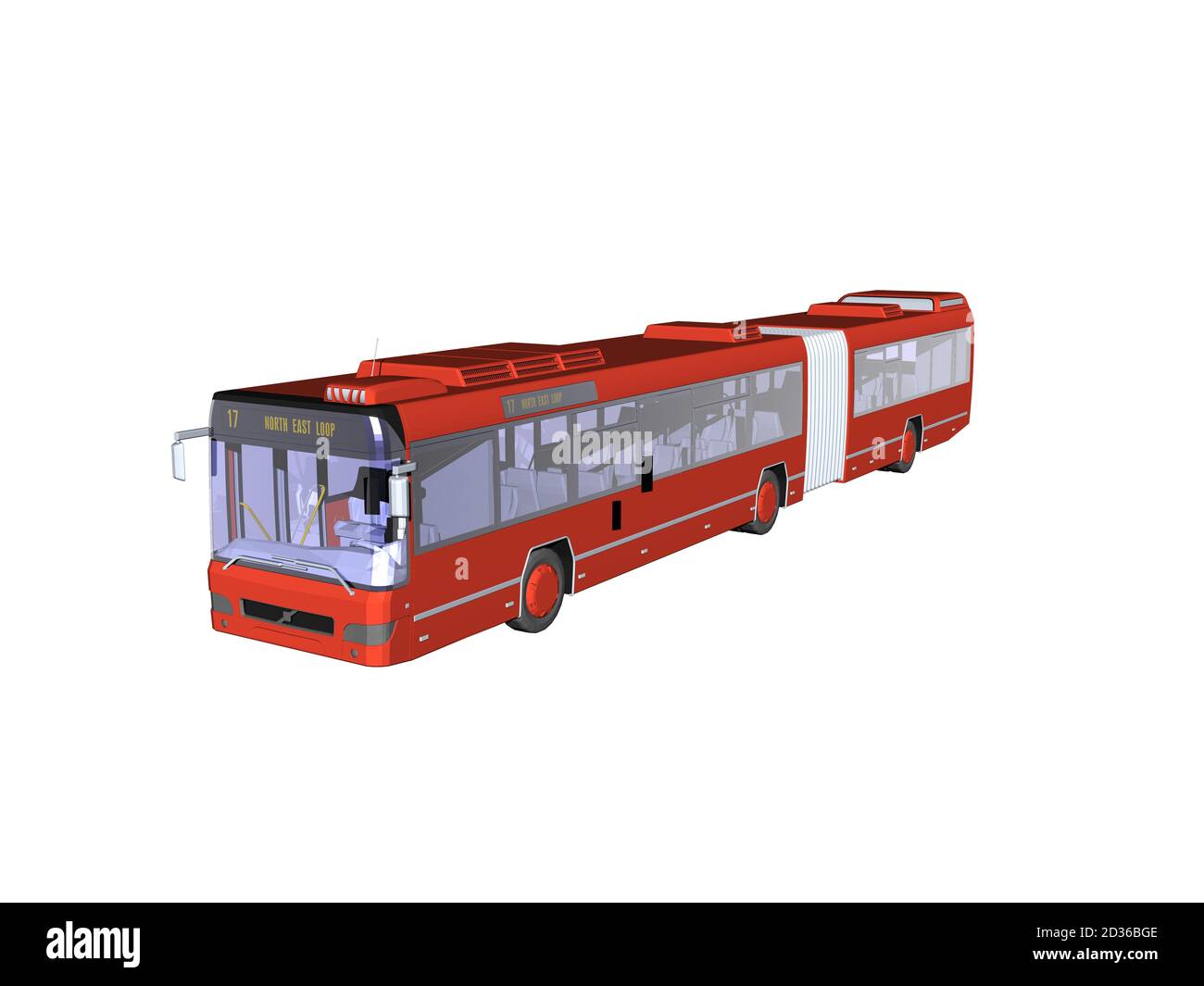 autobus rosso della città nel traffico cittadino Foto Stock