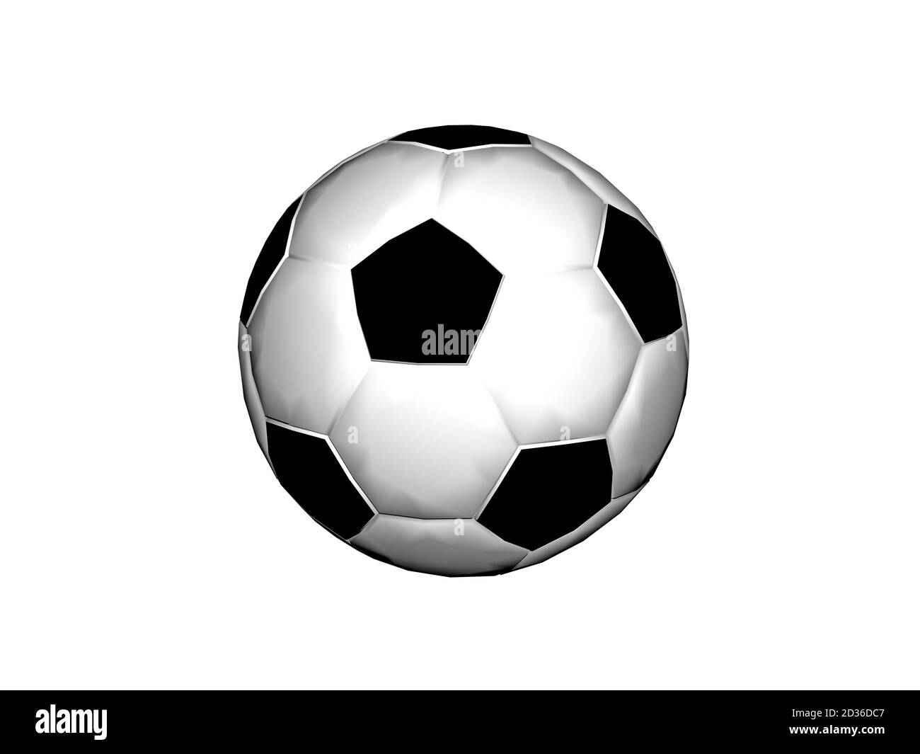 calcio classico con campi bianchi e neri Foto Stock