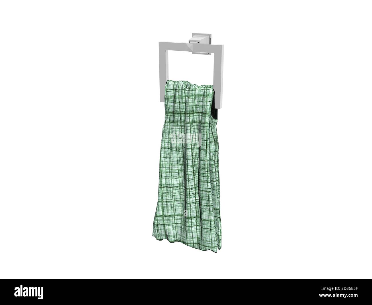 Portasciugamani con asciugamani in bagno Foto Stock