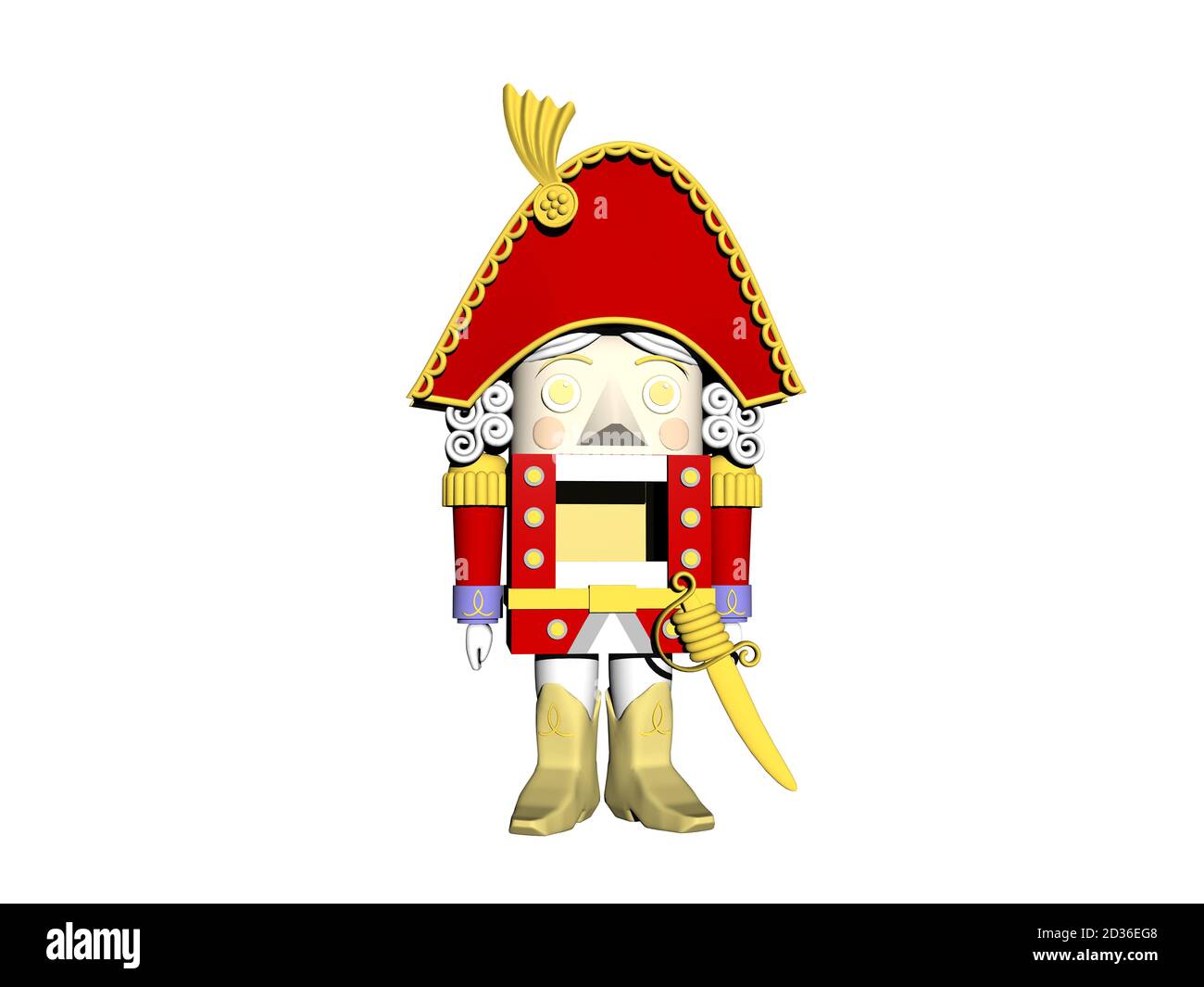 soldato di legno rosso come un nutcracker Foto Stock