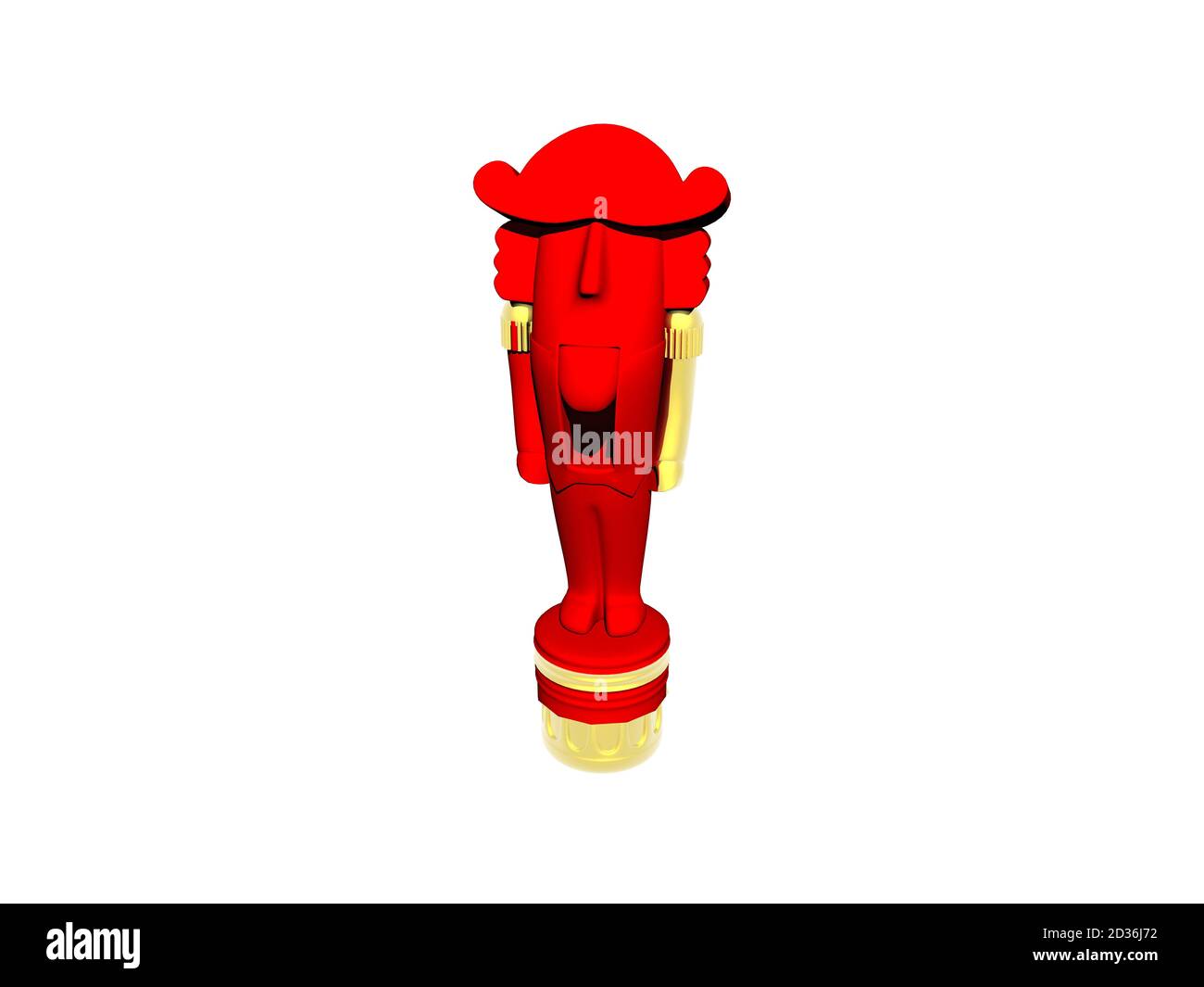 figura di legno rosso come un nutcracker Foto Stock