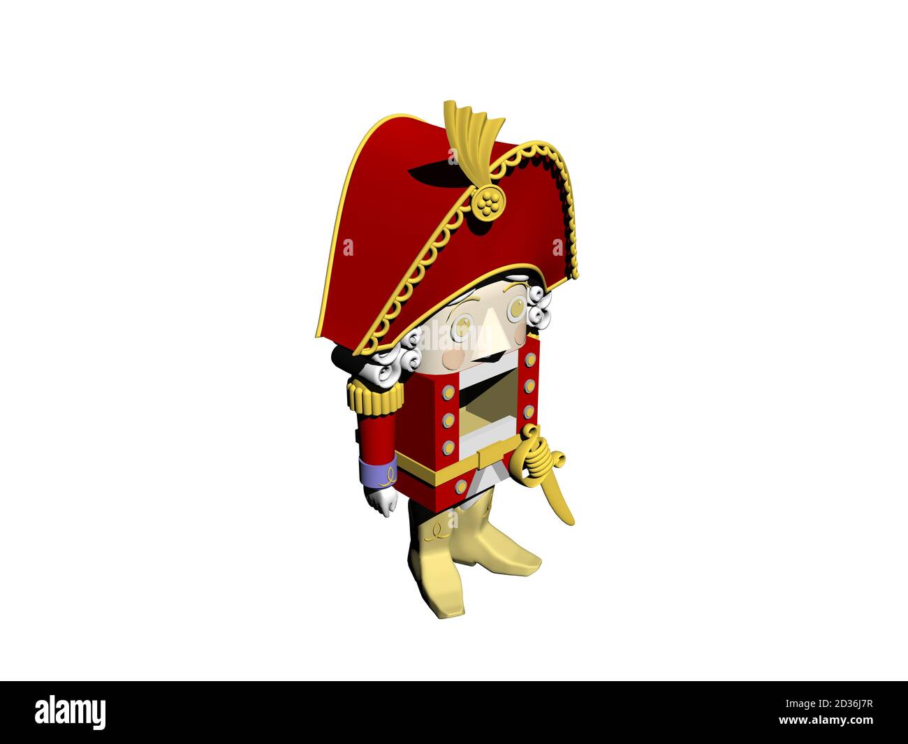 soldato di legno rosso come un nutcracker Foto Stock