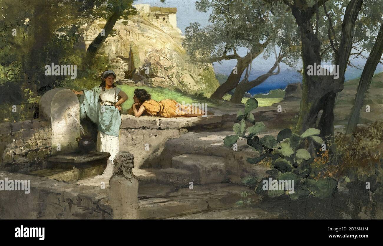 Siemiradzki Henryk Ippolitovich - dalla Primavera 2 - Polacco Scuola - Foto Stock