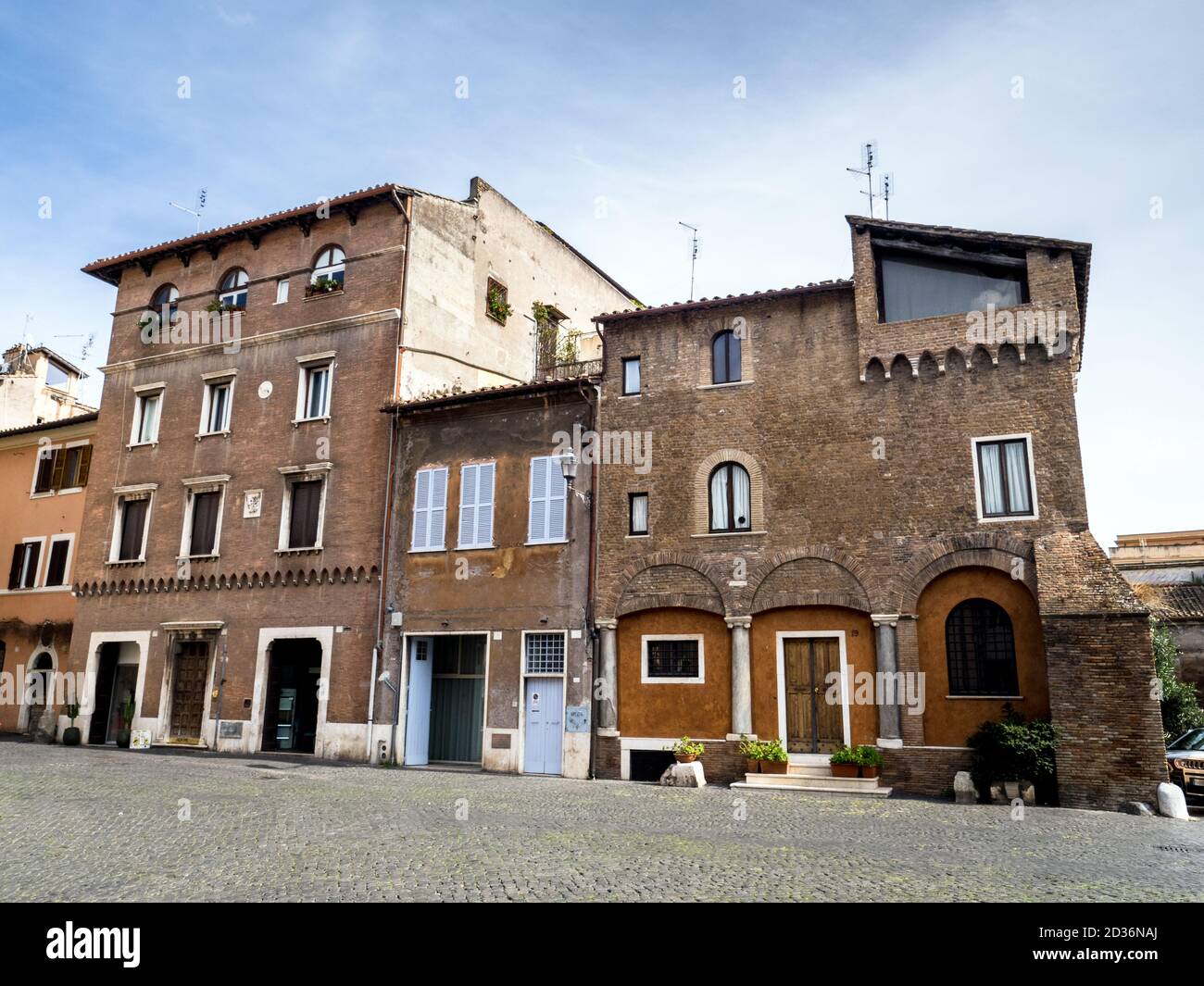 La casa medievale del capitano della fortuna Ettore Fieramosca a Trastevere - Roma, Italia Foto Stock