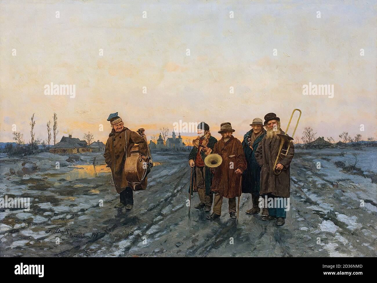 Streitt Franciszek - musicisti vagabondanti - Scuola Polacca - Foto Stock