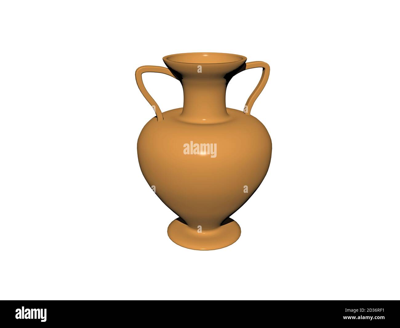 vaso marrone in terracotta come ornamento Foto Stock