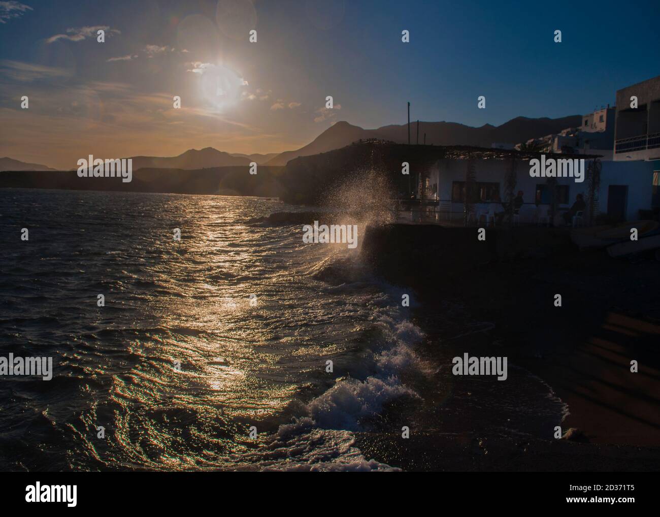 Il mare nel capo di Gata (Spagna) - la Isleta del Moro Foto Stock