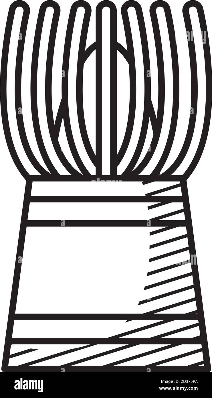 icona del frusta sul fondo bianco, stile della linea, illustrazione vettoriale Illustrazione Vettoriale