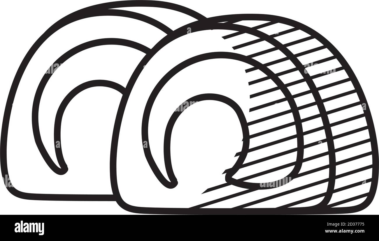 icona del tè mochis su sfondo bianco, stile della linea, illustrazione vettoriale Illustrazione Vettoriale