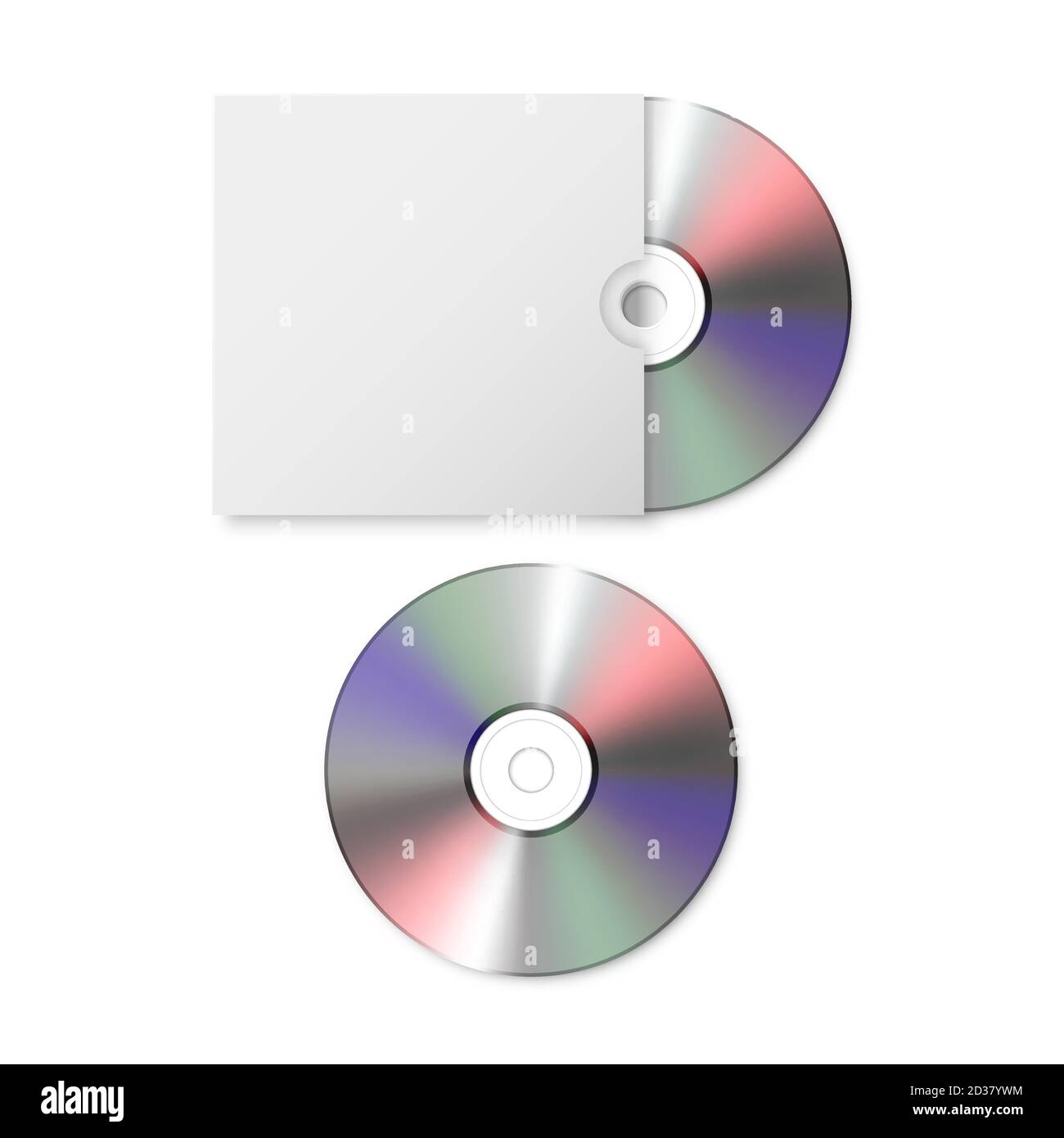 Vector 3d realistic blank CD, DVD con custodia in carta Set Closeup isolato  su sfondo bianco. Modello di progetto per Mockup. Copia di imballaggio del  CD Immagine e Vettoriale - Alamy