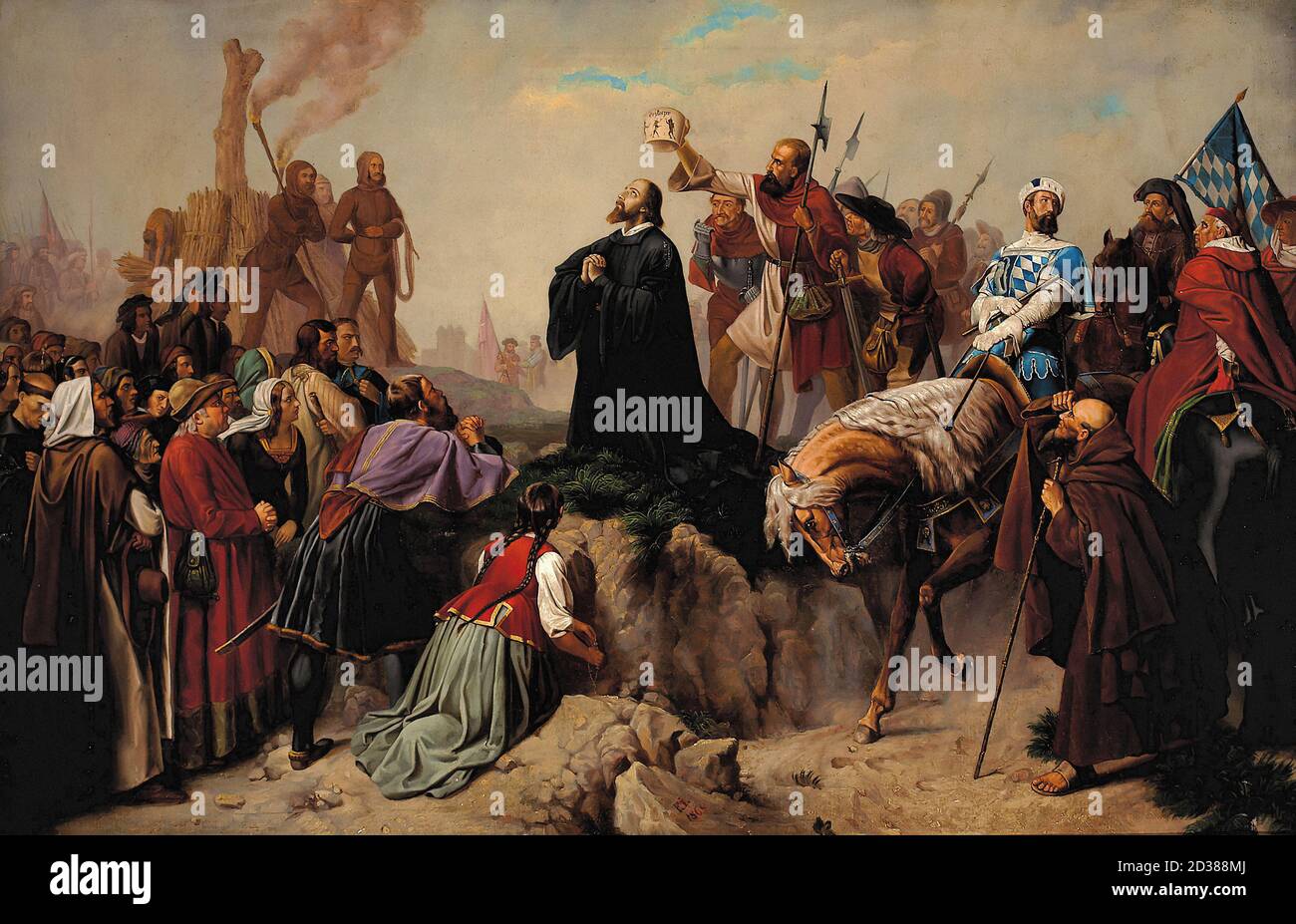 Fuhrich Joseph Ritter von - Jan Hus naar De Brandstapel - Repubblica Ceca e Slovacchia Scuola - 19 ° secolo Foto Stock
