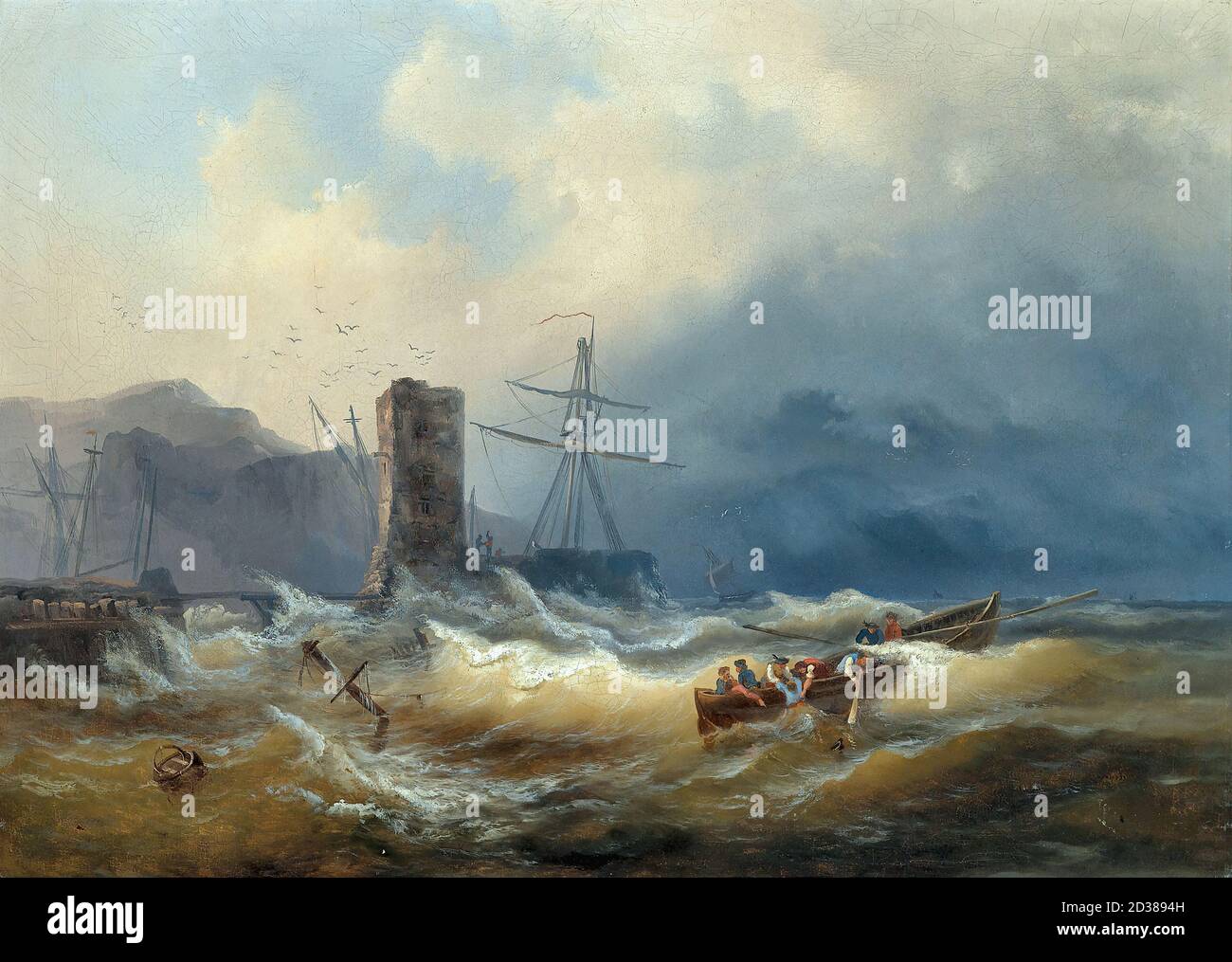 Puttner Josef Carl Berthold - relitto in Costa - Scuola Repubblica Ceca e Slovacchia - 19 ° secolo Foto Stock