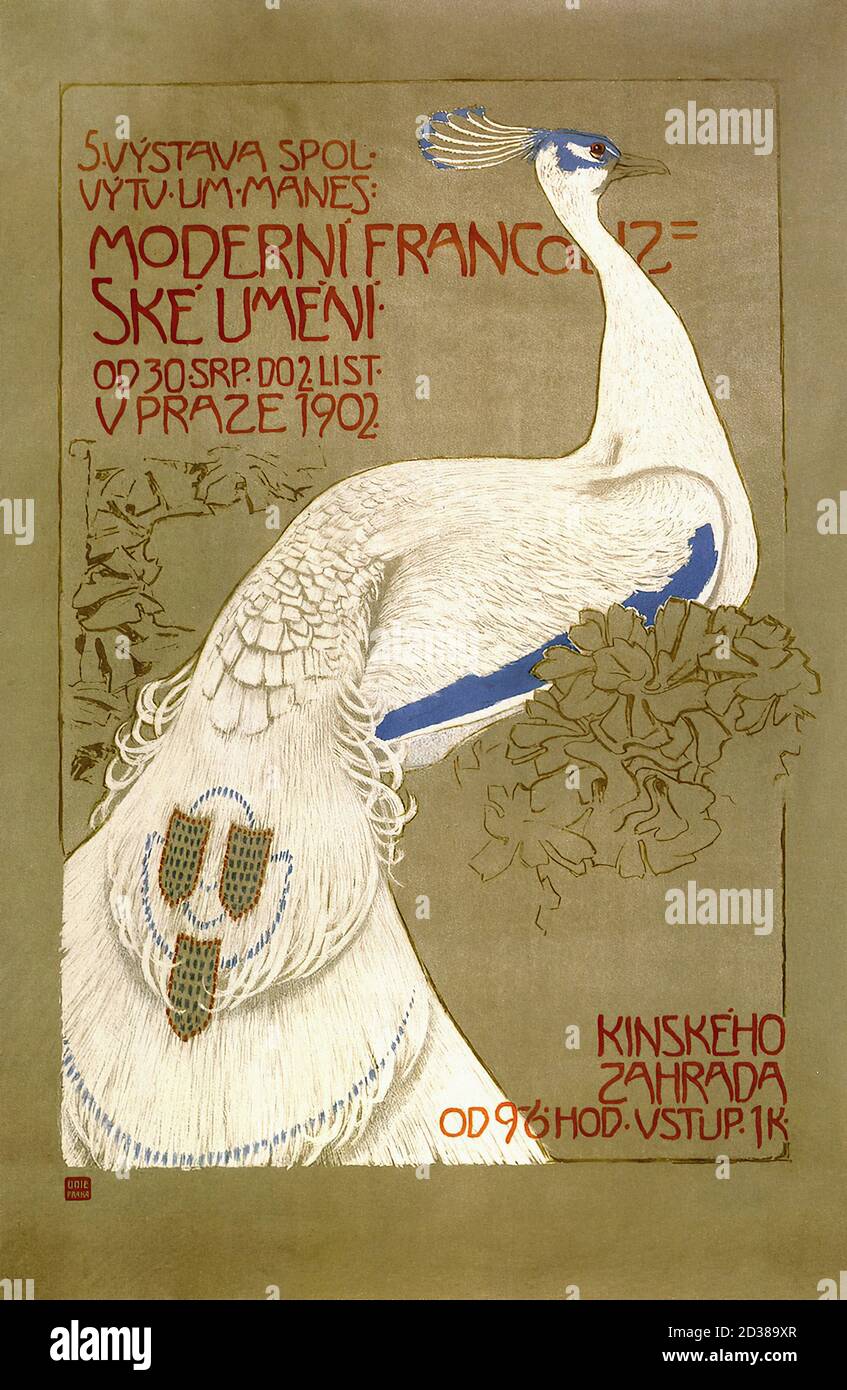 Preisler Jan - Poster per l'Arte Francese moderna Mánes Associazione Mostra - Repubblica Ceca e Slovacchia Scuola - 19 Secolo Foto Stock