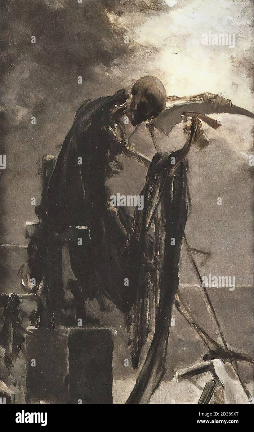 Pirner Maxmilián - Allegoria della morte - Repubblica Ceca e. Scuola Slovacchia - 19 ° secolo Foto Stock