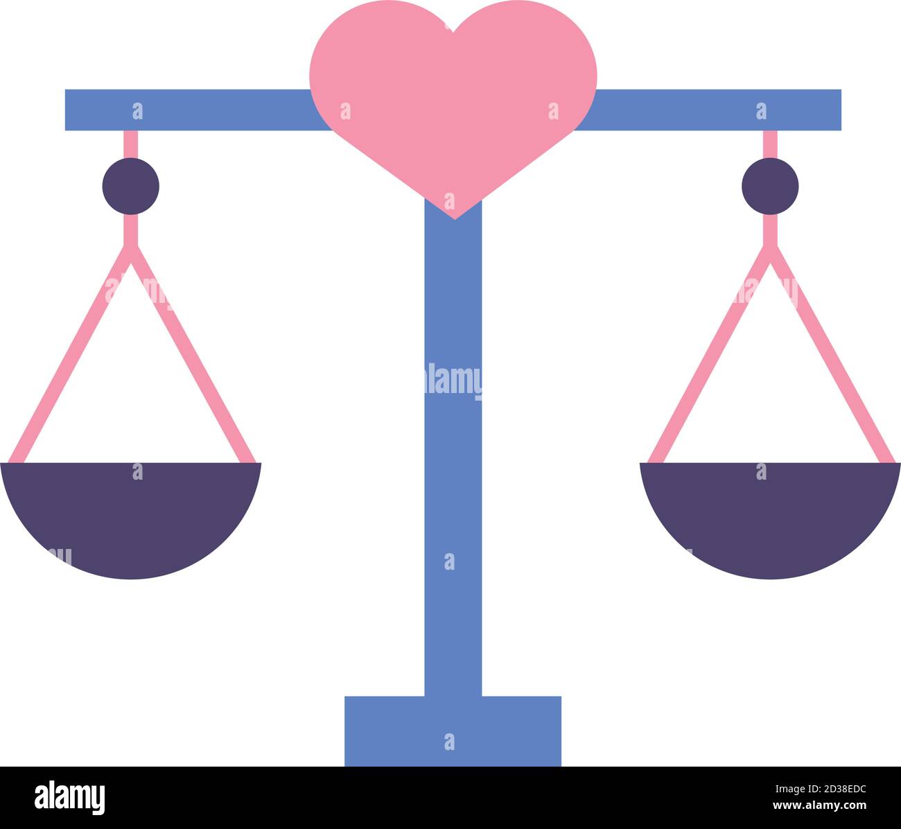 bilancia la misura con il vettore di icone di stile piatto del simbolo dell' amore del cuore disegno dell'illustrazione Immagine e Vettoriale - Alamy