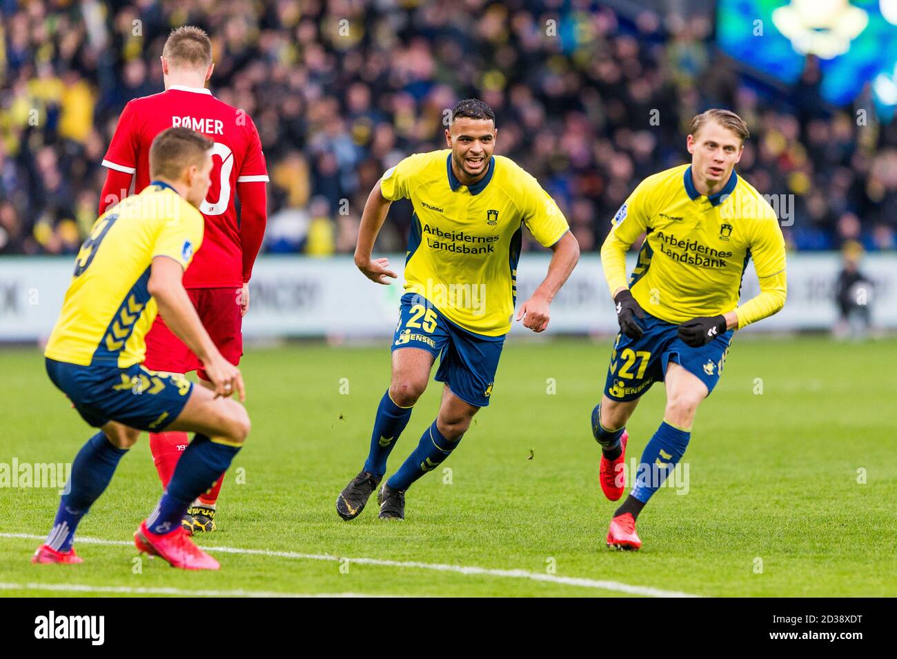 Brondby, Danimarca. 01 marzo 2020. Anis ben Slimane (25) di Broendby SE visto durante la partita 3F Superliga tra Broendby IF e Lyngby Boldklub al Brondby Stadium. (Photo credit: Gonzales Photo - Thomas Rasmussen). Foto Stock