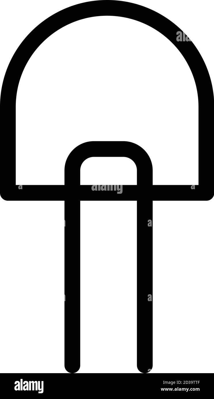 Icona diodo Zener, stile contorno Illustrazione Vettoriale