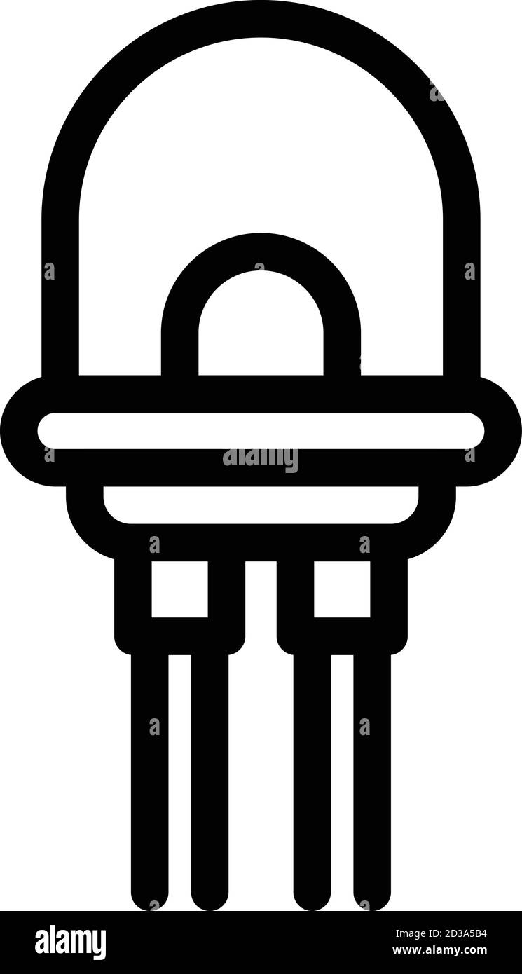 Icona del diodo di polarità, stile contorno Immagine e Vettoriale - Alamy