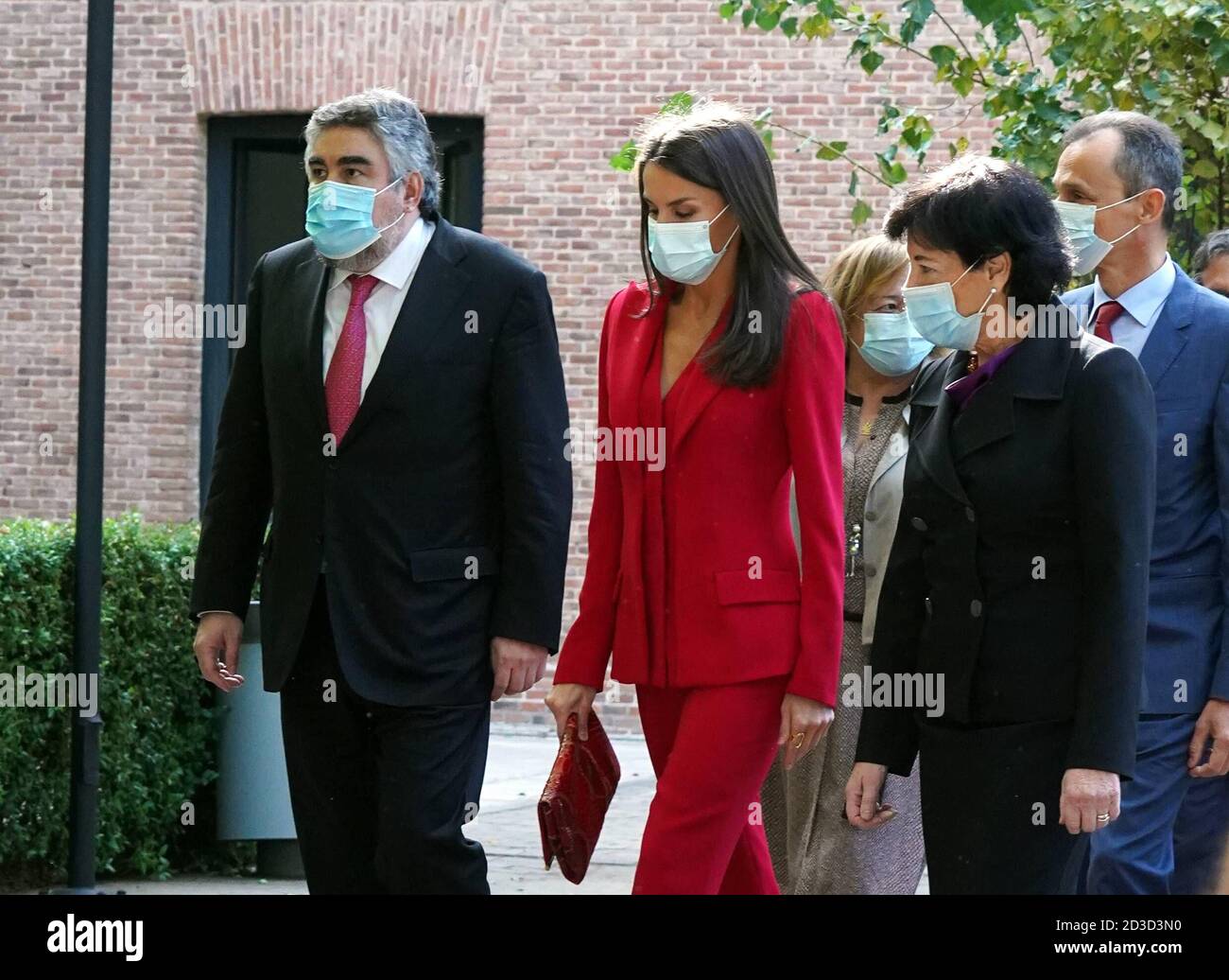 Madrid, Spagna. 8 ottobre 2020. La regina Letizia partecipa all'incontro con il consiglio studentesco di Madrid, giovedì 8 ottobre 2020 Credit: CORDON PRESS/Alamy Live News Foto Stock