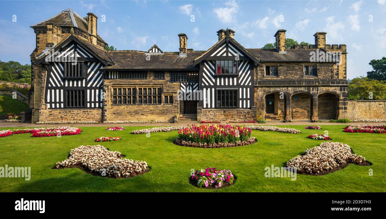 Shibden Hall, Halifax, West Yorkshire, la casa di Anne Lister, recentemente ritratto da Suranne Jones in TV 'Gentleman Jack' (estate, agosto 2020) Foto Stock