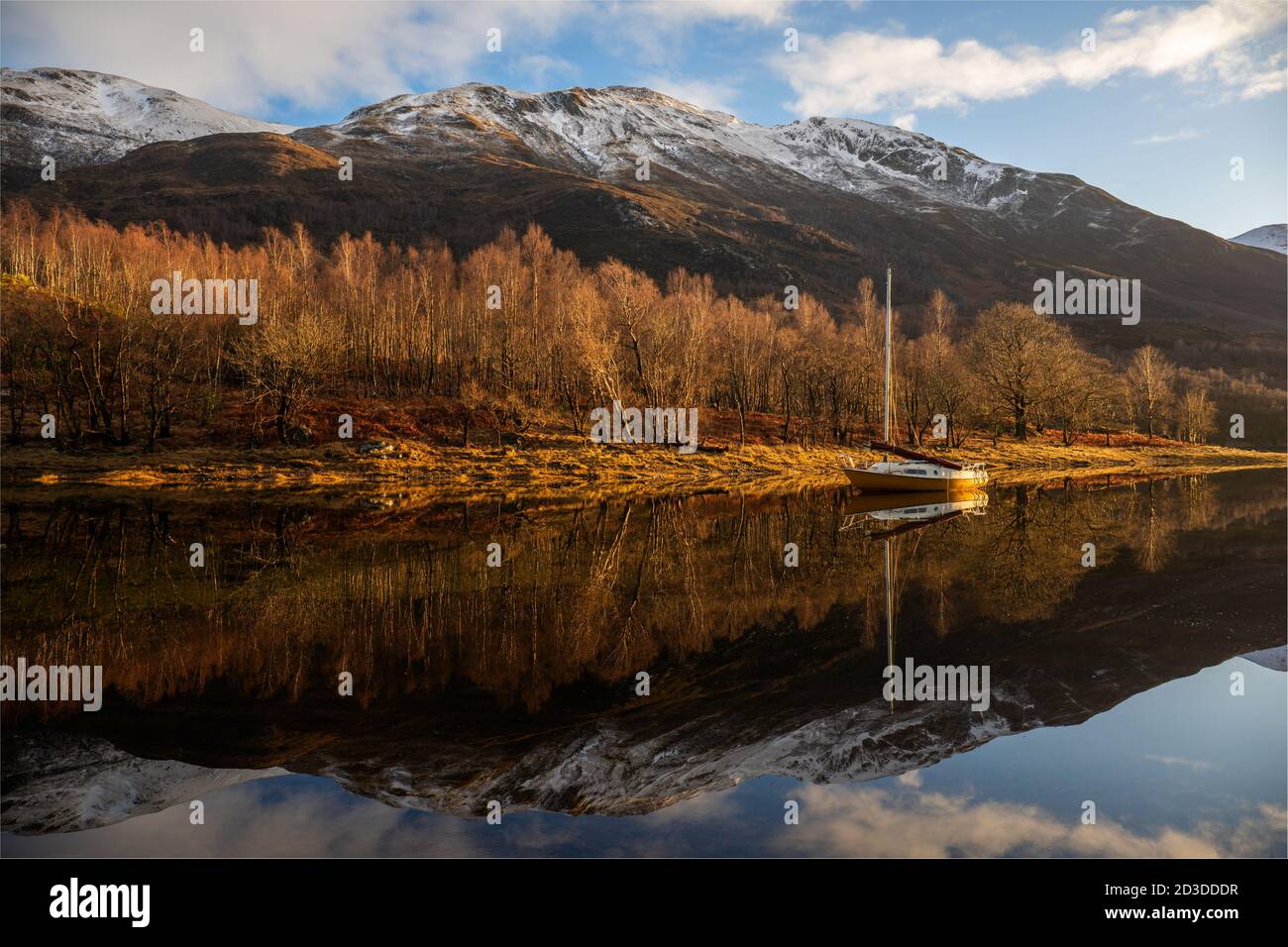 Loch Leven vicino a Kinlochleven, Lochaber, Scottish Highlands, Scozia. Inverno (febbraio 2020) Foto Stock