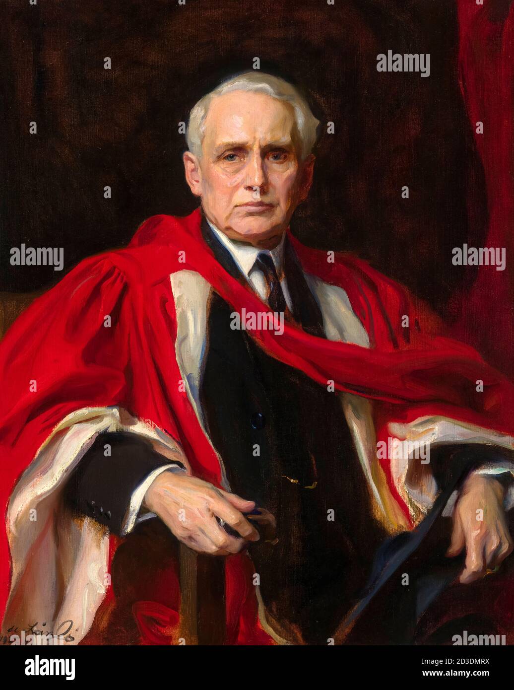 Frank Billings Kellogg (1856-1937), avvocato, politico e statista americano, ritratto di Philip de László, 1925 Foto Stock