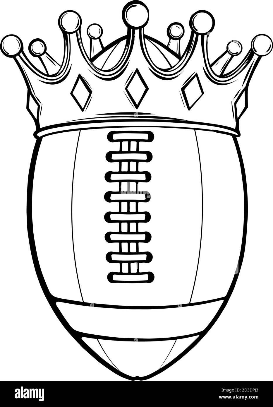 Vector Illustartion della palla da calcio americana isolata su bianco Illustrazione Vettoriale