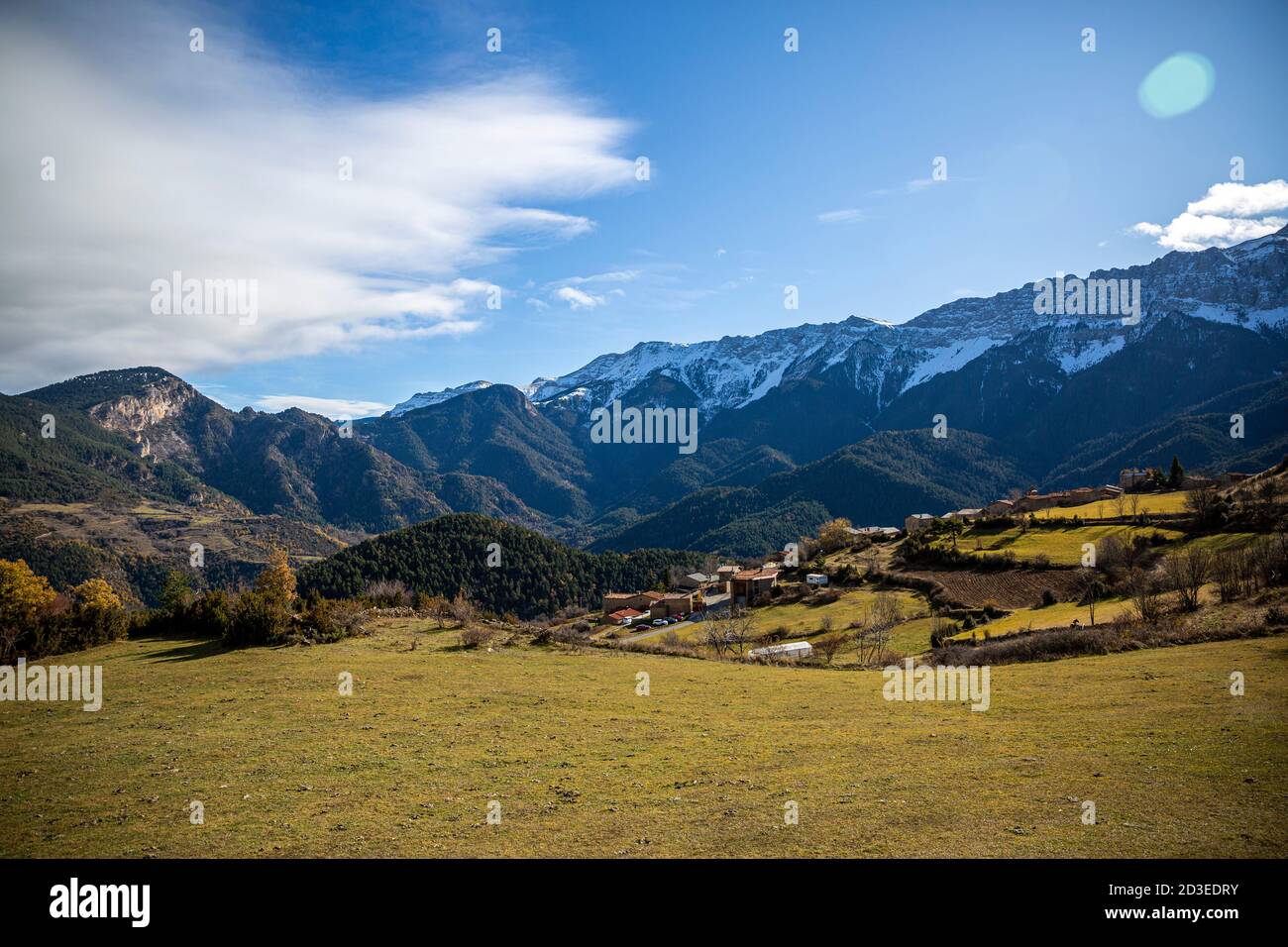 Estana Village, Cerdanya. Foto Stock