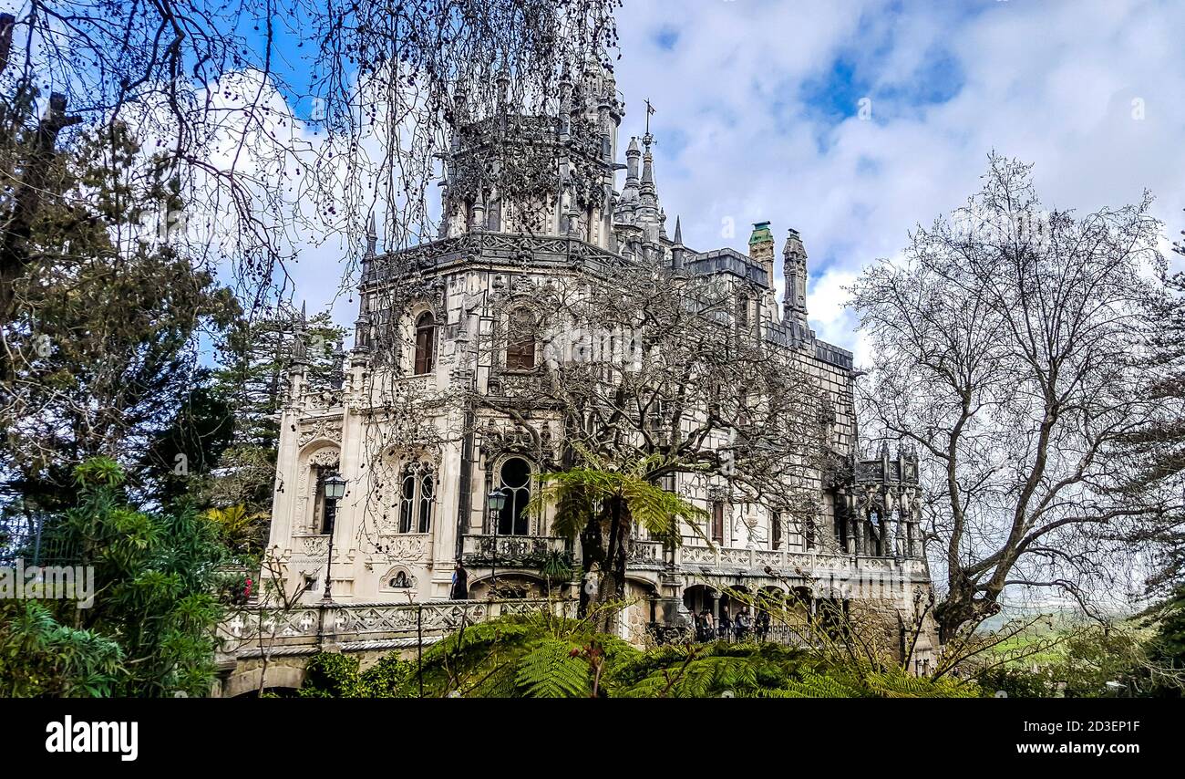 Il Palazzo Regaleira (Quinta da Regaleira). Sintra, Portogallo Foto Stock