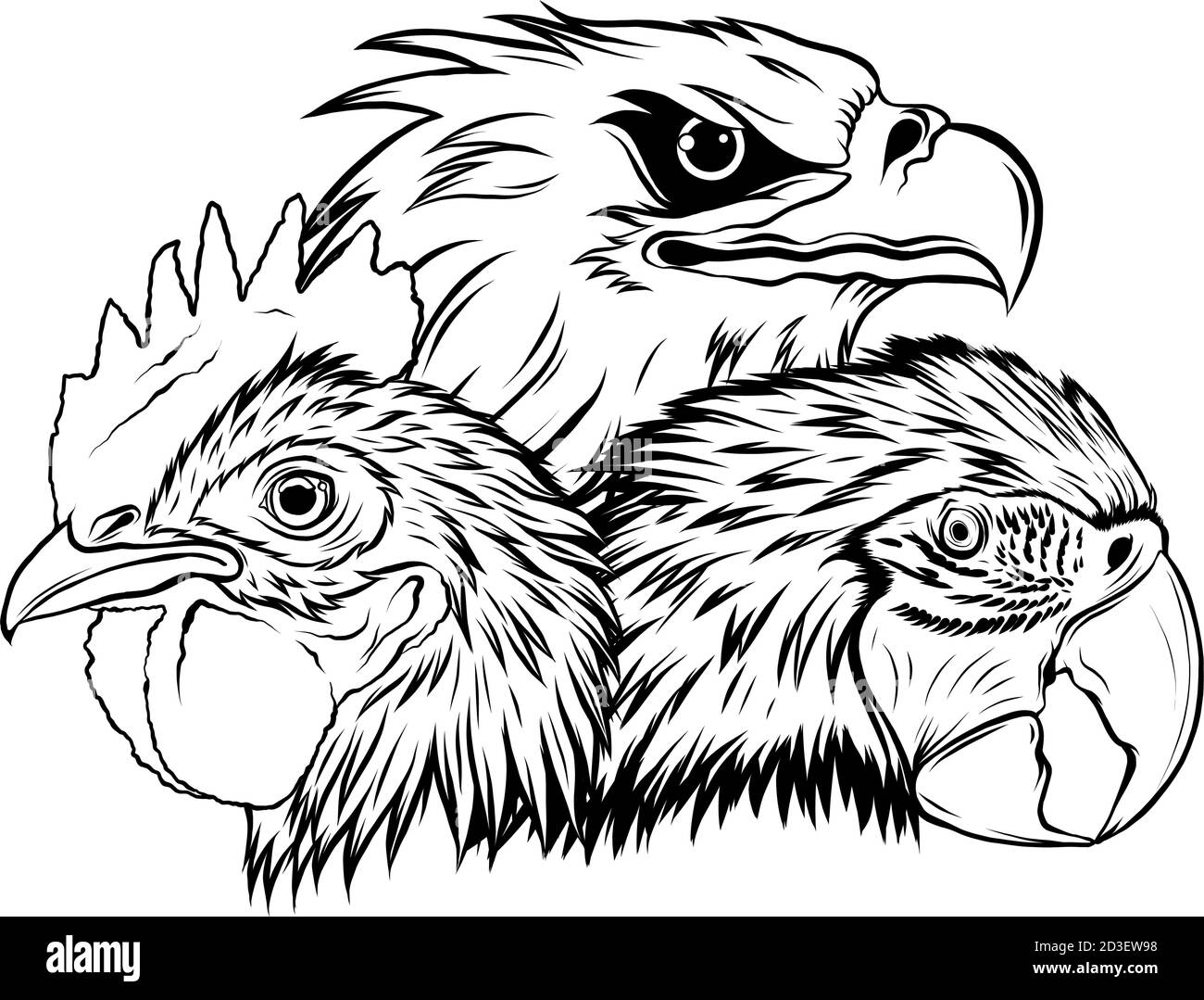 Illustrazione del modello vettoriale del logo Eagle Mascot Design Illustrazione Vettoriale