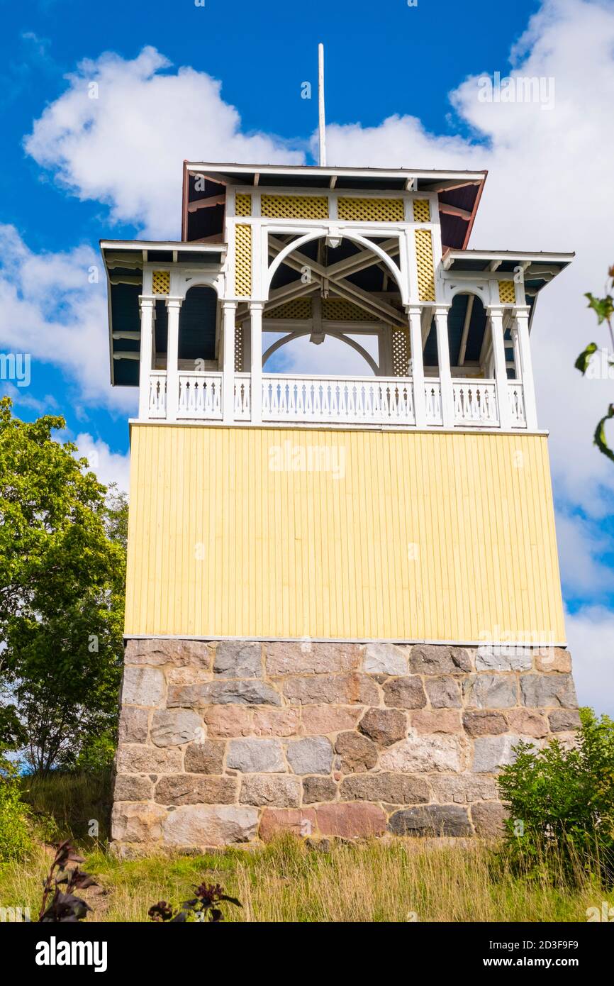 Näkötorni, torre di osservazione, kirkkopuisto, Naantali, Finlandia Foto Stock