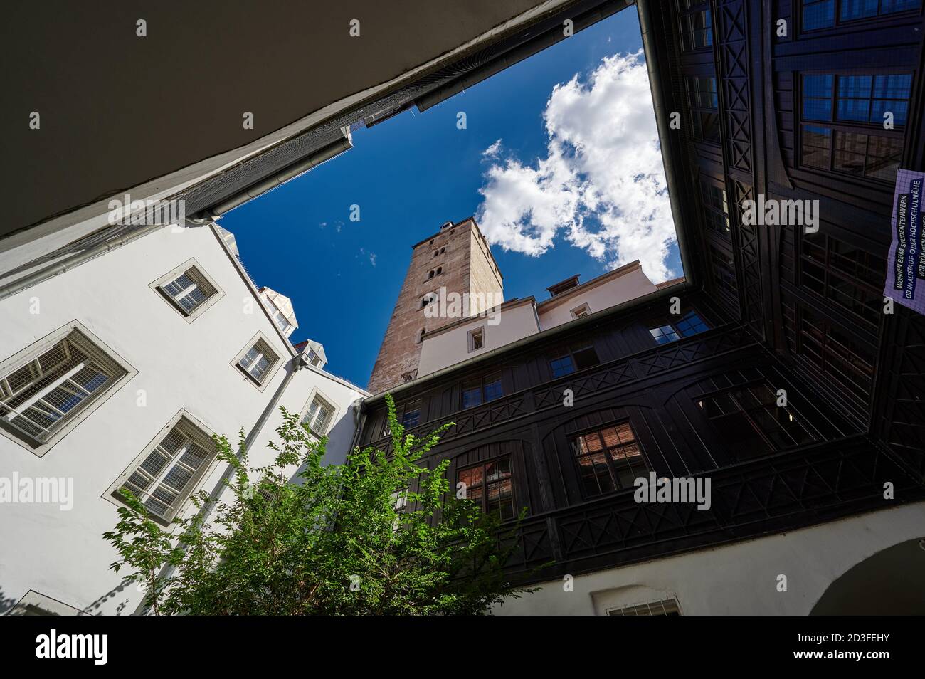 La Torre d'Oro di Ratisbona , Baviera, Germania Foto Stock