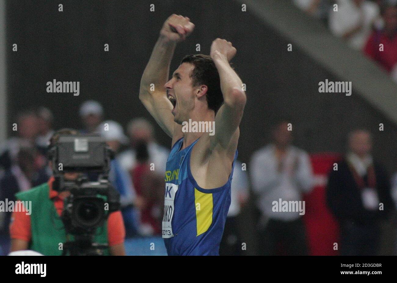 Bohdan Bondarenko dell'Ucraina finale Alto salto uomini durante il Championnat du Monde Athlétisme 2013, il 12 2013 agosto a Moscou - Foto Laurent Lairys / DPPI Foto Stock