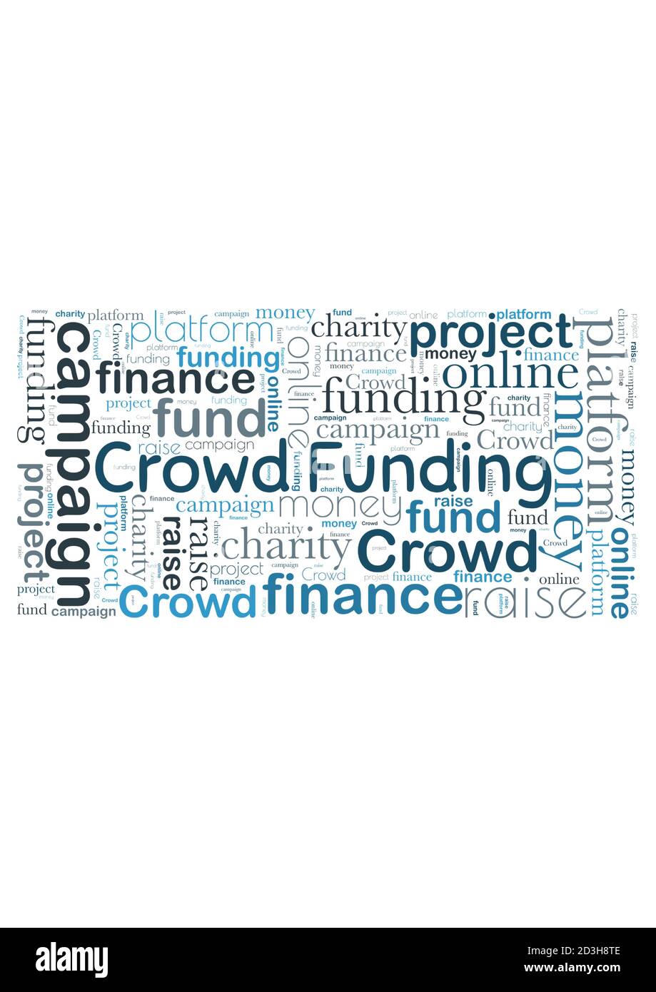 Word cloud rappresenta il finanziamento della folla Illustrazione Vettoriale