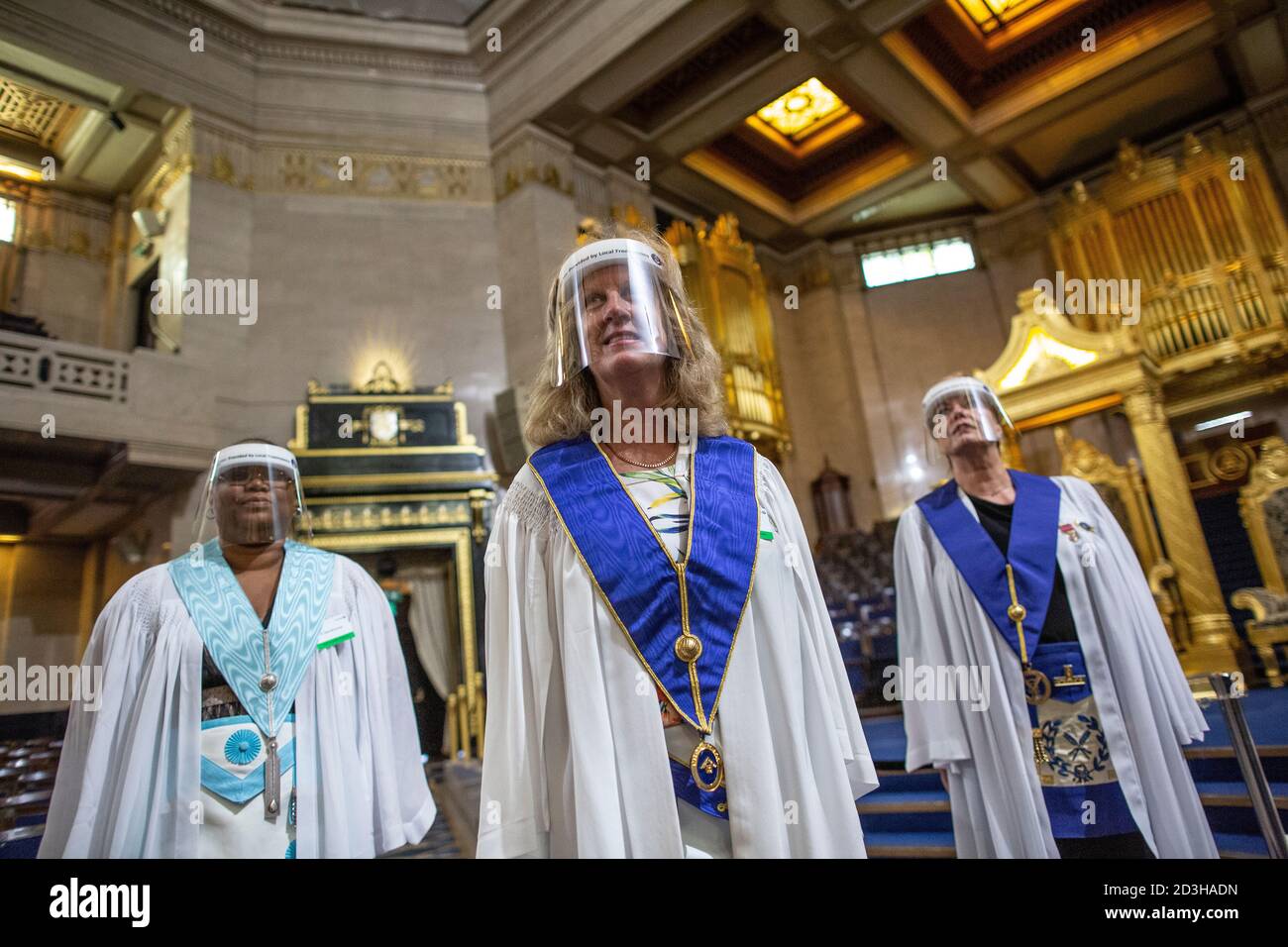 Freemasons' Hall a Londra, sede centrale della United Grand Lodge of England e luogo d'incontro per i Masonic Lodges, Queen Street, Covent Garden. Foto Stock