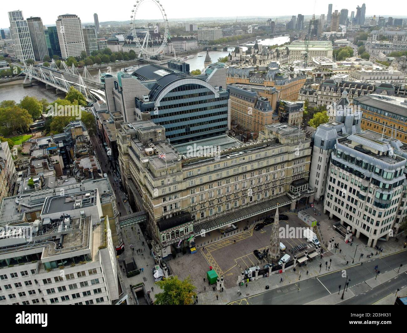 Foto aerea di Charing Cross Station, ottobre 2020 Foto Stock